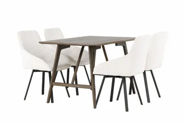 Kaseidon Matgrupp 120 cm Rektangulär med 4 Rosie stolar - Beige - Products - Möbler - Bord & matgrupp - Matgrupp