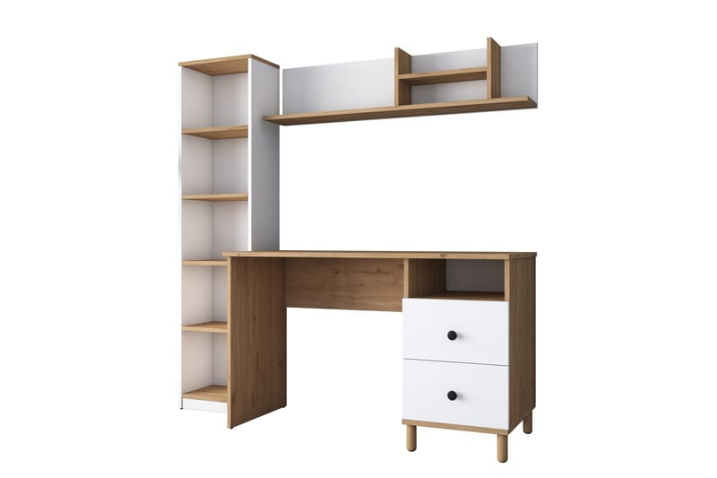 Eireann Skrivbord 50x120 cm - Valnöt/Vit - Products - Möbler - Bord & matgrupp - Kontorsbord - Datorbord