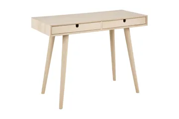 Myrviken Skrivbord 100 cm med Förvaring 2 Lådor - Vitlaserad Ek - Products - Möbler - Bord & matgrupp - Kontorsbord - Skrivbord