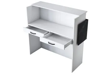 Naruto Skrivbord 110 cm - Marmor/Vit - Products - Möbler - Bord & matgrupp - Kontorsbord - Datorbord