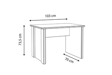Torelles Skrivbord 103 cm - Brun/Grå - Products - Möbler - Bord & matgrupp - Kontorsbord - Datorbord