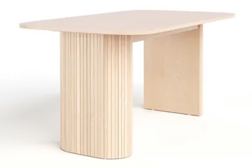 Kopparbo Matbord 160 cm med 4 Filip Matstolar - White / Vit Bouclé - Products - Möbler - Bord & matgrupp - Matgrupp