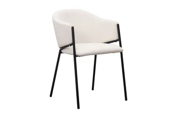 Kopparbo Matbord 200 cm med 6 Filip Matstolar - Svart / Vit Bouclé - Products - Möbler - Bord & matgrupp - Matgrupp