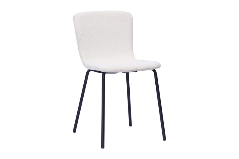 Kopparbo Matbord 200 cm med 6 Katy Matstolar - Svart / Vit Bouclé / Metallben Svart - Products - Möbler - Bord & matgrupp - Matgrupp