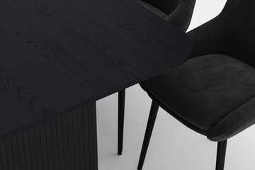 Kopparbo Matgrupp 200-206cm med 8 Alsarp Matstolar - Svart - Products - Möbler - Bord & matgrupp - Matgrupp