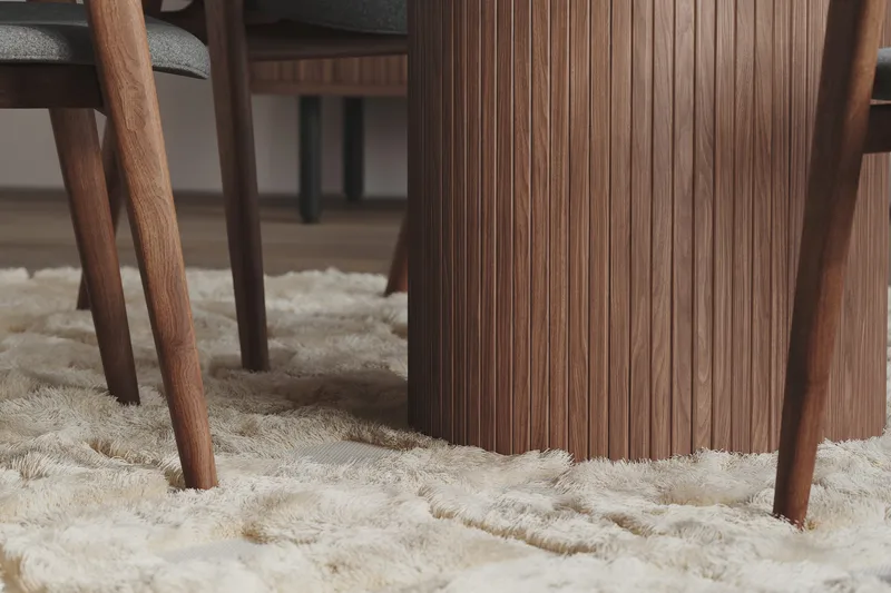 Kopparbo Runt Matbord 120 cm för 6 personer - Mörkbrunt / Valnöt / Trä - Products - Möbler - Bord & matgrupp - Matbord & köksbord