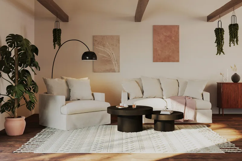 Kopparbo Soffbord 90 cm Runt Svart - Svart trä - Products - Möbler - Bord & matgrupp - Soffbord