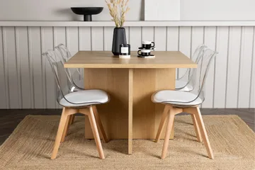Leo Matgrupp 100 cm Rektangulär med 4 Edvin stolar - Natur - Products - Möbler - Bord & matgrupp - Matgrupp