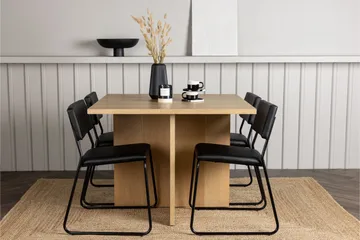 Leo Matgrupp 100 cm Rektangulär med 4 Kenth Stolar - Svart - Products - Möbler - Bord & matgrupp - Matgrupp