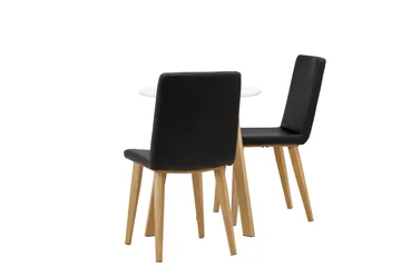 Leonora Matgrupp 65 cm Rund med 2 Today stolar - Svart - Products - Möbler - Bord & matgrupp - Matgrupp