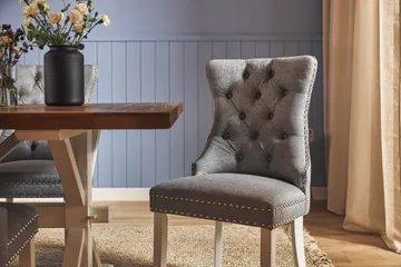 Lyon Förlängningsbar Matgrupp 200 cm inkl 6 Bergviken Stolar - Brun/Vit - Products - Möbler - Bord & matgrupp - Matgrupp