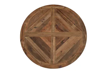 Lyon Matgrupp 150 cm Rund med 4 Tuva Fåtölj - Vintage Alm/Vit/Svart PU - Products - Möbler - Bord & matgrupp - Matgrupp