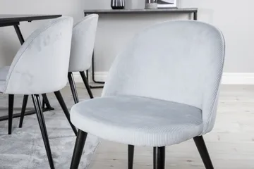 Marina Matgrupp 180 cm Rektangulär med 6 Velvet stolar - Svart - Products - Möbler - Bord & matgrupp - Matgrupp