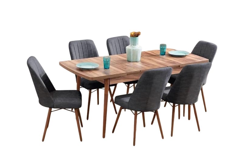 Teral Matgrupp Förlängningsbar 130-170 cm med 6 Stolar - Products - Möbler - Bord & matgrupp - Matgrupp