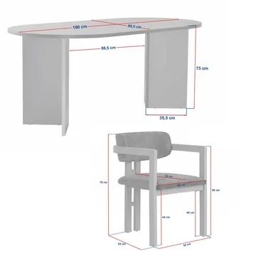 Vintar Matgrupp 180 cm med 6 stolar - Products - Möbler - Bord & matgrupp - Matgrupp