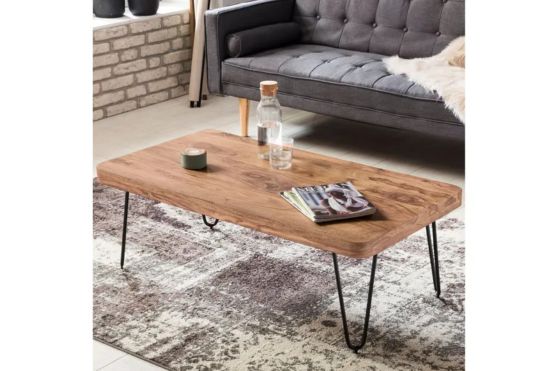 Mayotte Soffbord 115 cm - Akacia/Svart - Products - Möbler - Bord & matgrupp - Soffbord