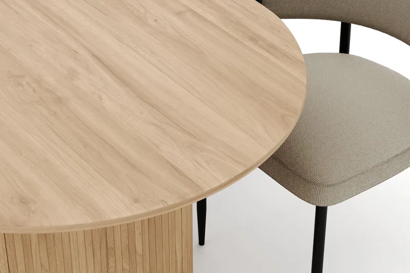 Noira Ovalt Matbord 220 cm med 6 Sawako Stolar - Natur - Products - Möbler - Bord & matgrupp - Matgrupp