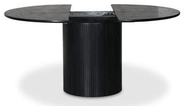 Nova förlängningsbart runt matbord Ø115-160 cm - Svartbetsad ek - Svartbetsad Ek - Products - Möbler - Bord & matgrupp - Matbord & köksbord