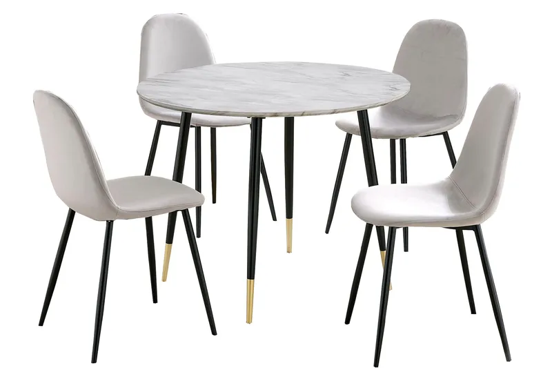 Oktoos Matgrupp 100 cm - Ljusgrå/Vit - Products - Möbler - Bord & matgrupp - Matgrupp