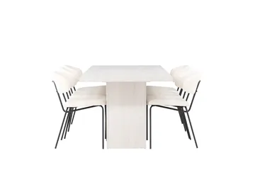 Olga Matgrupp 200 cm Rektangulär med 6 Chico Stolar - Vit - Products - Möbler - Bord & matgrupp - Matgrupp