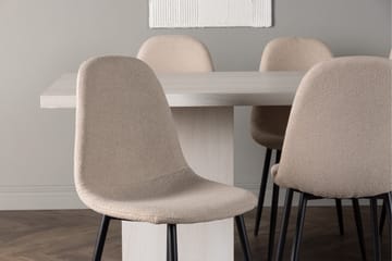 Olga Matgrupp 200 cm Rektangulär med 6 Polar Stolar - Beige - Products - Möbler - Bord & matgrupp - Matgrupp