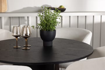 Olivia Matgrupp 110 cm Rund med 4 Day Stolar - Svart - Products - Möbler - Bord & matgrupp - Matgrupp