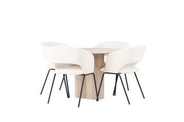 Olivia Matgrupp 110 cm Rund med 4 Day stolar - Whitewash - Products - Möbler - Bord & matgrupp - Matgrupp