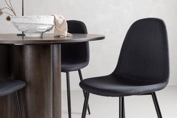Olivia Matgrupp 110 cm Rund med 4 Polar stolar - Svart - Products - Möbler - Bord & matgrupp - Matgrupp