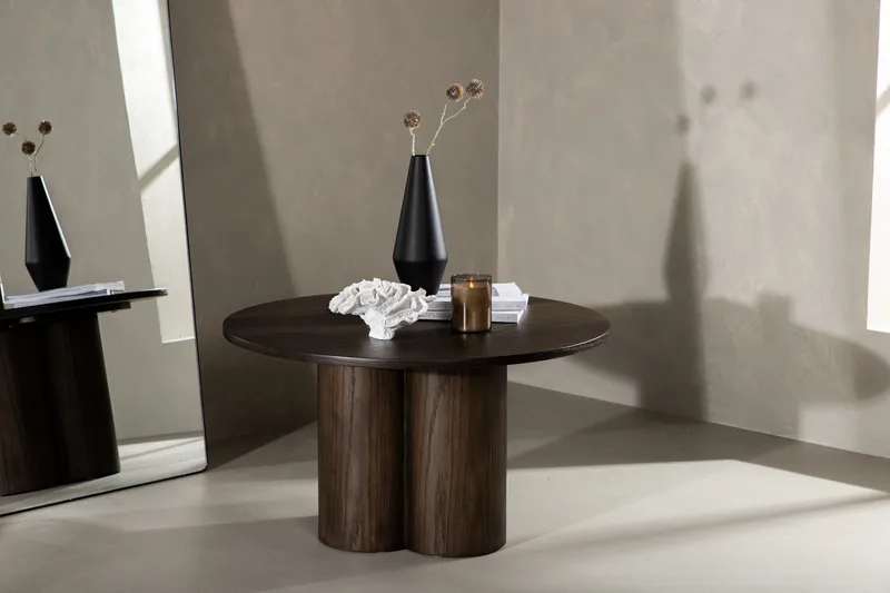Olivia Soffbord 80 cm Runt - Brun - Products - Möbler - Bord & matgrupp - Matbord & köksbord