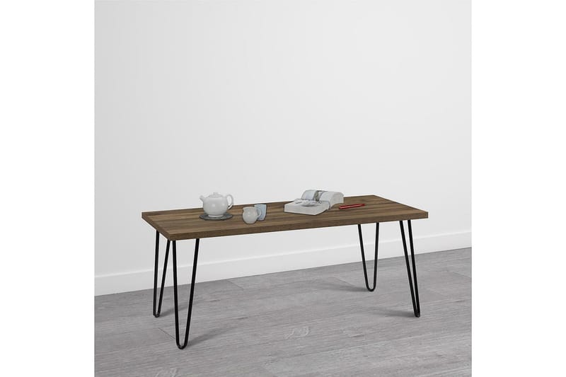 Owen Soffbord 107 cm Valnötsbrun/Svart - Dorel Home - Products - Möbler - Bord & matgrupp - Soffbord