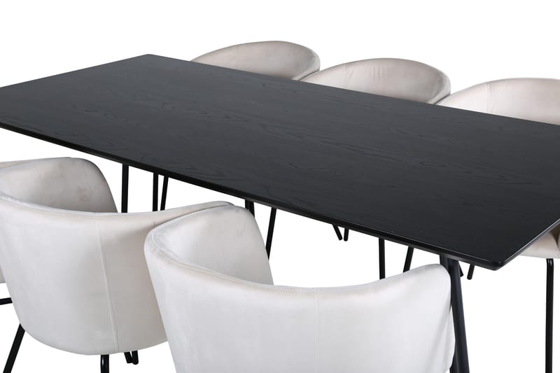 Petra Matgrupp 190 cm Rektangulär med 6 Berit stolar - Beige - Products - Möbler - Bord & matgrupp - Matgrupp