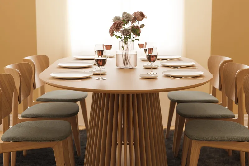 Peyra Matbord 200 cm Ovalt Ek - Natur - Products - Möbler - Bord & matgrupp - Matbord & köksbord