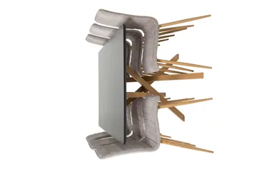 Piazza Matgrupp 180 cm Rektangulär med 6 Windu stolar - Ljusgrå - Products - Möbler - Bord & matgrupp - Matgrupp