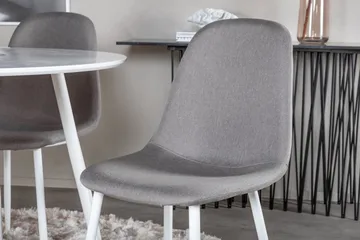 Plaza Matgrupp 100 cm Rund med 4 Polar stolar - Grå - Products - Möbler - Bord & matgrupp - Matgrupp