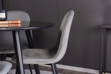 Plaza Matgrupp 100 cm Rund med 4 Polar stolar - Svart - Products - Möbler - Bord & matgrupp - Matgrupp