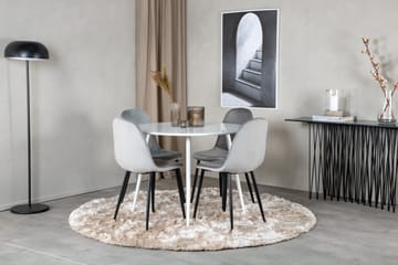 Plaza Matgrupp 100 cm Rund med 4 Polar stolar - Svart - Products - Möbler - Bord & matgrupp - Matgrupp