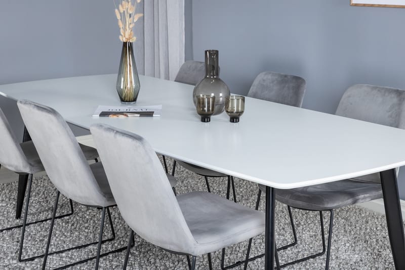 Polar Matgrupp 240 cm Rektangulär med 6 Muce stolar - Svart - Products - Möbler - Bord & matgrupp - Matgrupp