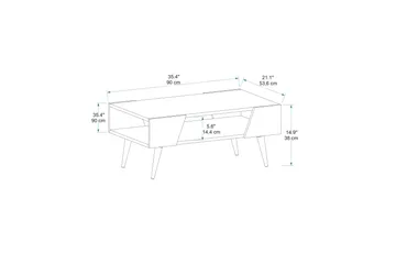 Rebelo Soffbord 90 cm - Beige/Ljusbrun - Products - Möbler - Bord & matgrupp - Soffbord