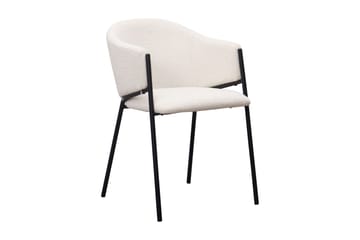 Richeto Matbord 180 cm med 6 Filip Matstolar - Naturlig finish / Vit Bouclé - Products - Möbler - Bord & matgrupp - Matgrupp