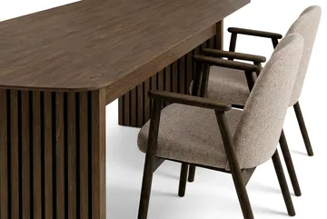 Richeto Matbord 180 cm Rökt Ek med 4 Reciclar Matstolar - Rökt ek/Greige - Products - Möbler - Bord & matgrupp - Matgrupp