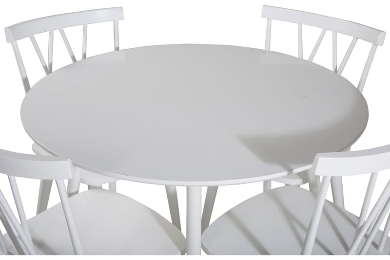 Ridones Matgrupp 100 cm Rund inkl 4 Ypas Stolar - Vit/Grå - Products - Möbler - Bord & matgrupp - Matgrupp