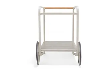 Portals Rullbord 92 cm - Vit/trä - Products - Möbler - Bord & matgrupp - Serveringsvagn & serveringsbord - Rullvagn, rullbord & serveringsbord