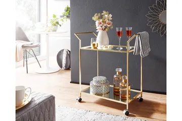 Tultered Serveringsvagn - Guld - Products - Möbler - Bord & matgrupp - Serveringsvagn & serveringsbord - Rullvagn, rullbord & serveringsbord