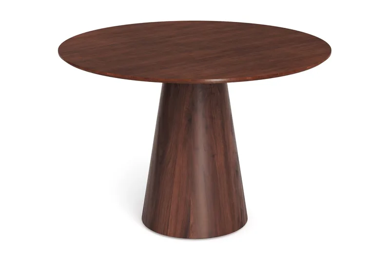 Siena Litet Matbord Runt 110cm Fanér, Valnöt