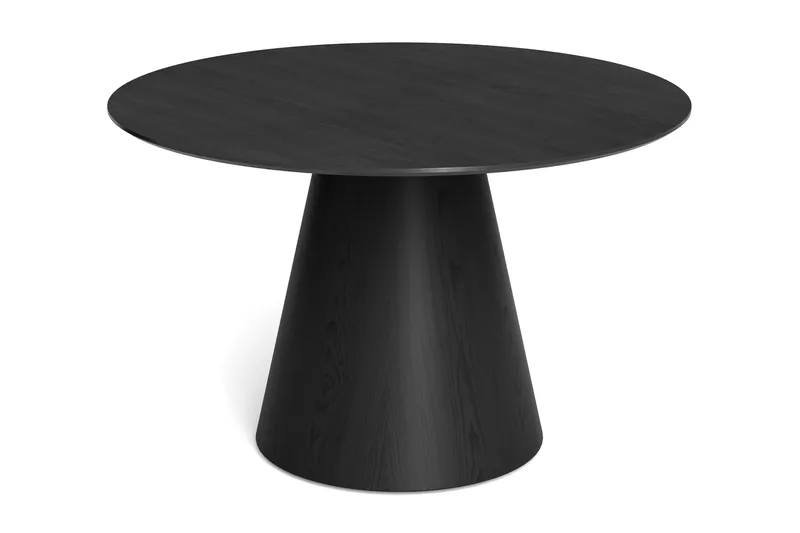 Siena Matbord Runt 130cm Fanér, Svart