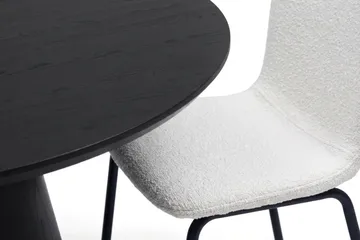 Siena Matgrupp runt 110 cm Svart med 4 Katy Matstolar - Svart - Products - Möbler - Bord & matgrupp - Matgrupp