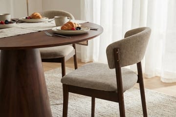 Siena Matgrupp runt 110 cm Valnöt med 4 Nala Matstolar - Valnöt - Products - Möbler - Bord & matgrupp - Matgrupp