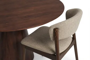 Siena Matgrupp runt 150 cm Valnöt med 6 Nala Matstolar - Valnöt - Products - Möbler - Bord & matgrupp - Matgrupp