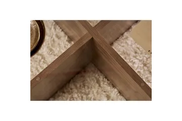 Soffbord Aeris 75 cm med Glasskiva - Valnöt / Transparent - Products - Möbler - Bord & matgrupp - Soffbord