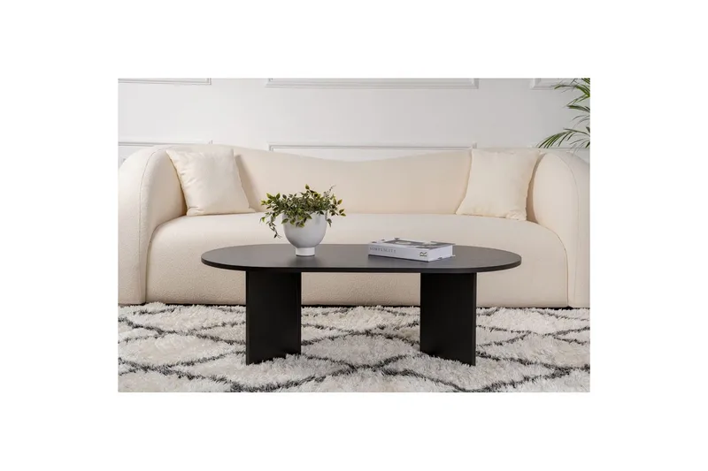 Soffbord Hasina Trä Svart - Trä Svart - Products - Möbler - Bord & matgrupp - Soffbord